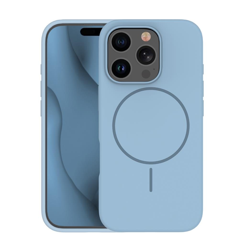 Apple iPhone 16e Silicone Thin magsafe hátlap tok (Kék)