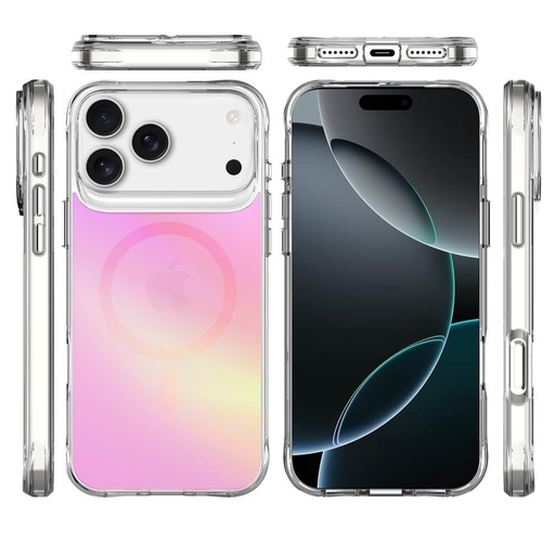 Apple iPhone 17 Pro TOKO Pure rainbow magsafe husă spate (Roz)