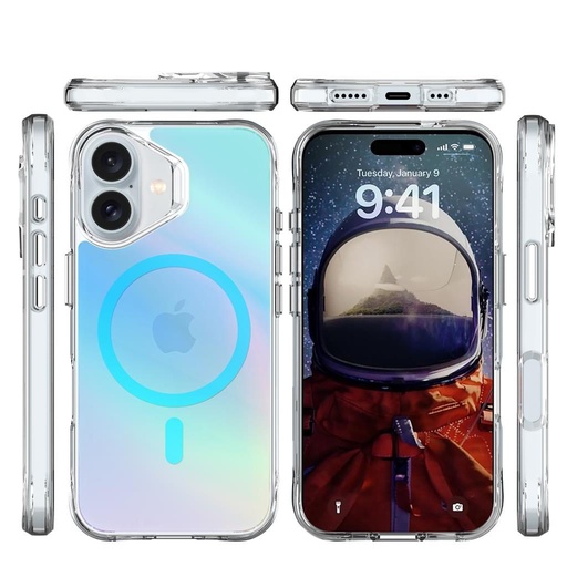 Apple iPhone 17 TOKO Pure rainbow magsafe husă spate (Albastru)