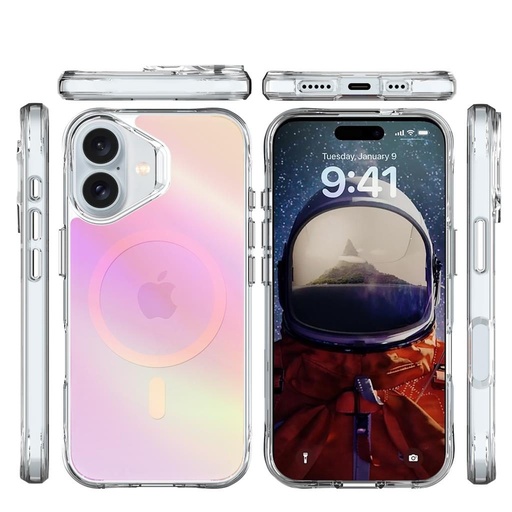 Apple iPhone 17 TOKO Pure rainbow magsafe husă spate (Roz)