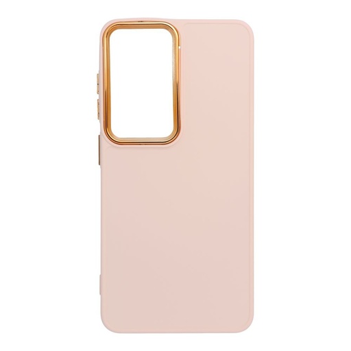 Samsung Galaxy S26 Frame silicone back cover case (Pink)