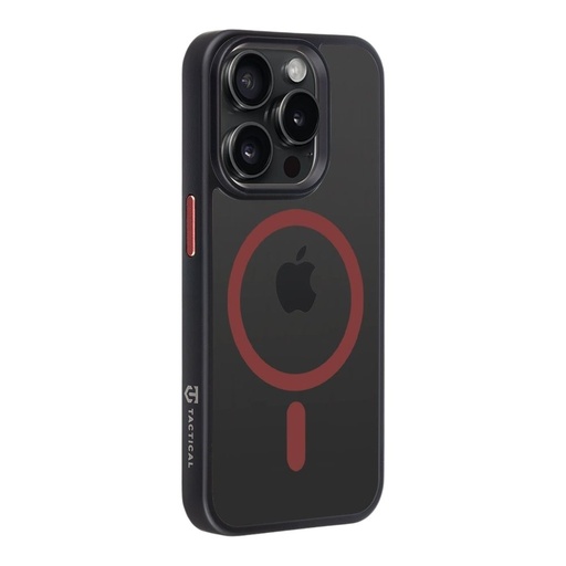 Apple iPhone 15 Pro Tactical MagForce Hyperstealth 2.0 husă spate (Negru - Roșu)