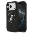 Karl Lagerfeld Liquid Silicone Karl and Choupette MagSafe tok iPhone 17 Pro Max (Fekete) - KLHMP17XSCMKCRHK