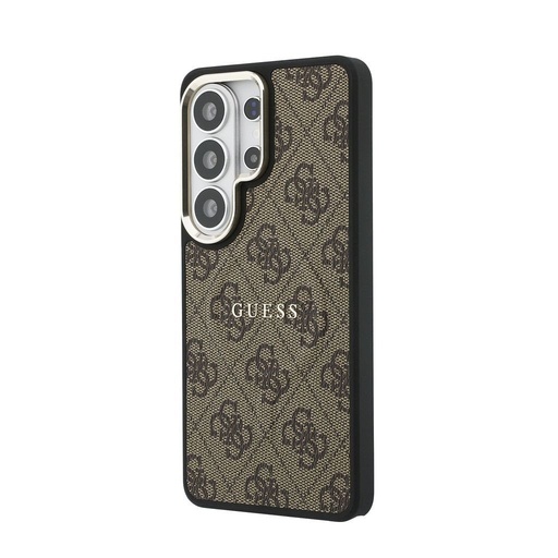 Guess PU Leather 4G Auriu Frame Magnetic Samsung Galaxy S26 Ultra (Maro)