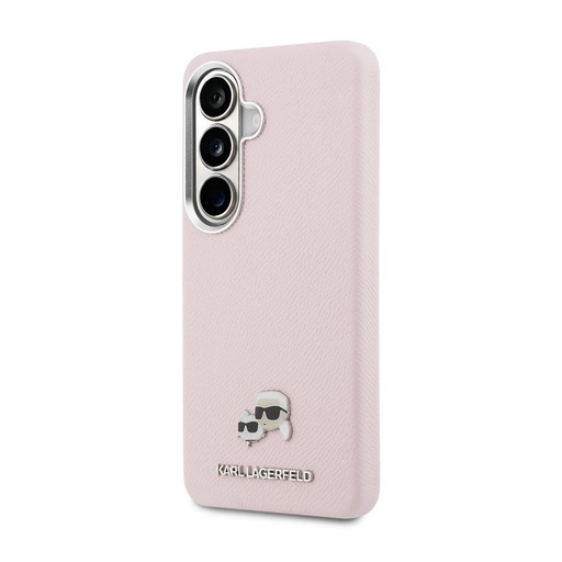 Karl Lagerfeld Grained PU Leather K&CH Heads Magnetic husă Samsung Galaxy S26 (Roz) - KLHMS26S6PFKCLP