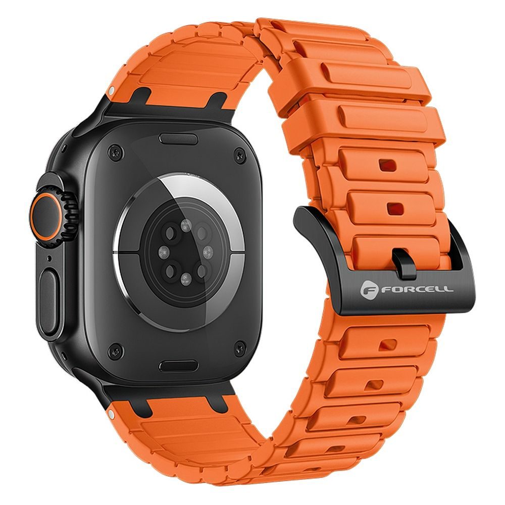 Forcell F-Design FA06 szilikon szíj Apple Watch 38 / 40 / 41 mm (Narancssárga)