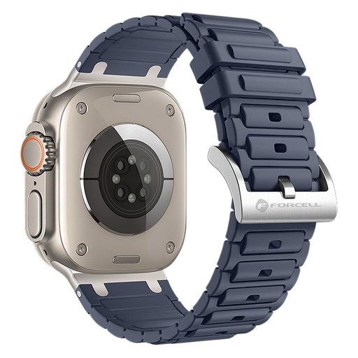 Forcell F-Design FA06 silicon curea Apple Watch 42 / 44 / 45 / 49 mm (Albastru)