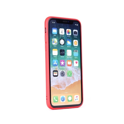 Apple iPhone 13 liquid silicone magnetic suport auto compatibil husă spate (Roșu)