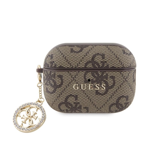 Guess 4G Script PC/PU Charm husă AirPods Pro 2 (Maro)