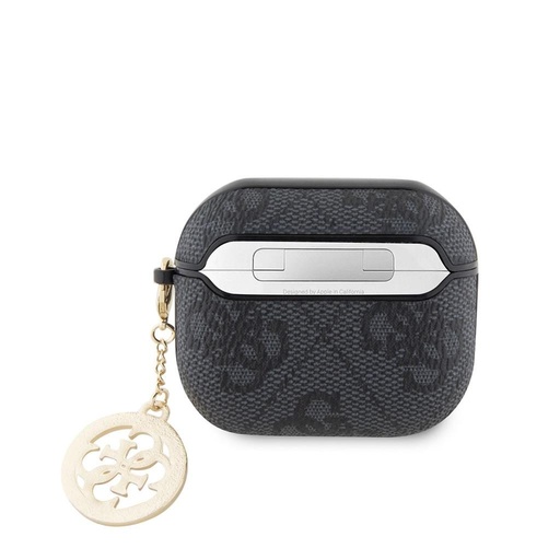 Guess 4G Script PC/PU Charm husă AirPods 3 (Negru)
