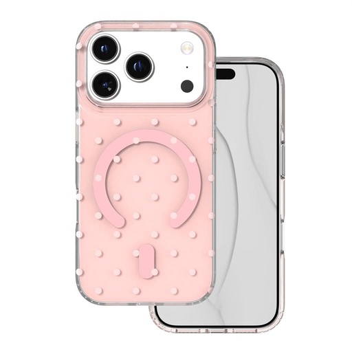 Apple iPhone 17 Pro / Apple iPhone 18 Pro Bubble Dots MagSafe husă spate (Roz)