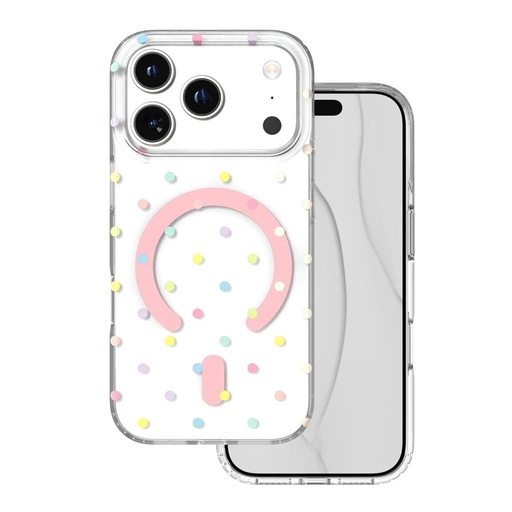 Apple iPhone 17 Pro / Apple iPhone 18 Pro Bubble Dots MagSafe husă spate (Alb)