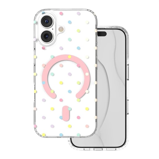 Apple iPhone 17 Bubble Dots MagSafe back cover case (White)