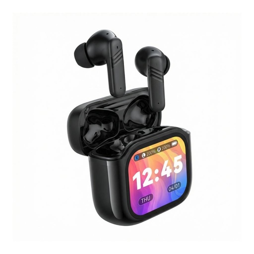 XO X50 ANC+ENC Dual Mic inteligent LCD cu ecran TWS căști (Negru)