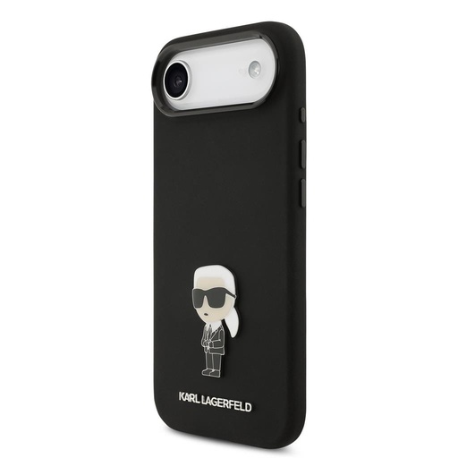 Karl Lagerfeld Liquid Silicone Metal Iconic husă iPhone Air (Negru)