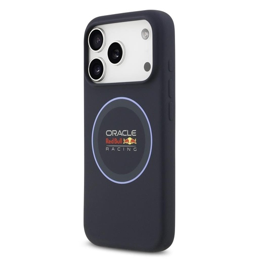 Roșu Bull Silicone Albastru Ring MagSafe husă iPhone 17 Pro (Albastru închis)