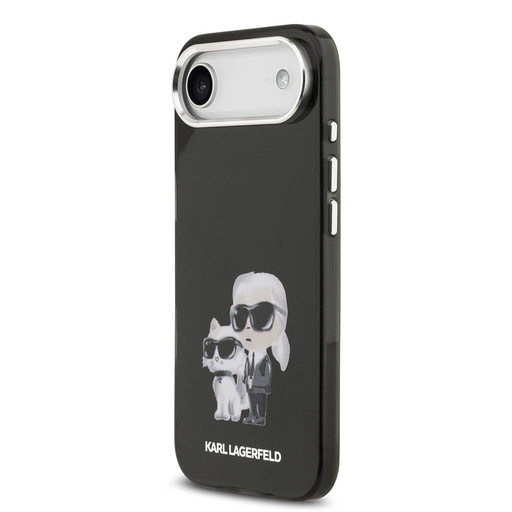 Karl Lagerfeld IML Aquarelle Karl and Choupette husă iPhone Air (Negru)