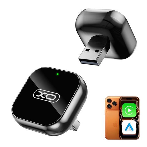 XO CZ026 mini CarPlay oglindire ecran mașină adapter (Negru)