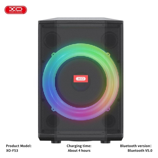 XO F53 8 colos RGB portabil Bluetooth difuzor (Negru) - 40W