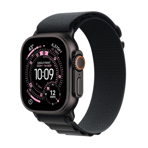 Apple Watch Ultra 3 ceas inteligent 49mm (Negru titan husă, negru M-es alpesi curea) (MF0V4)