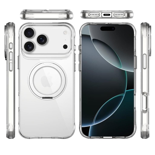 Apple iPhone 17 Pro TOKO Pure MagSafe 360 ring husă spate (Argintiu)