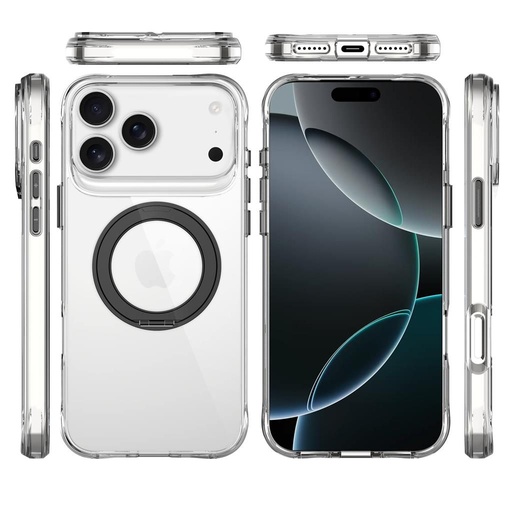 Apple iPhone 17 Pro Max TOKO Pure MagSafe 360 ring husă spate (Negru)