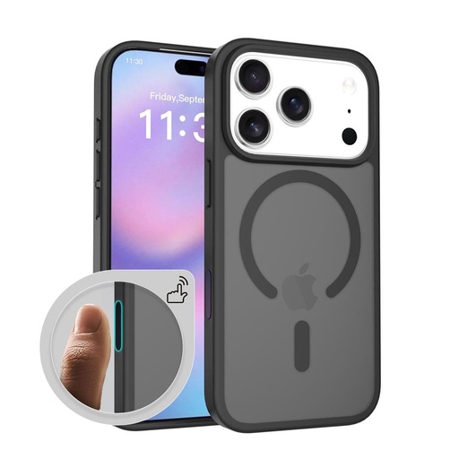 Apple iPhone 17 Pro Max Roar Haptic Button Matte MagSafe husă spate (Negru)