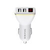 Borofone BZ11 auto încărcător (2xUSB port), LED indicator de stare,5V 2,1A, alb