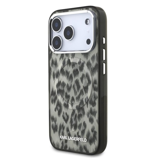 Karl Lagerfeld IML Leopard MagSafe husă iPhone 17 Pro (Maro) - KLHMP17LHDLEOICW