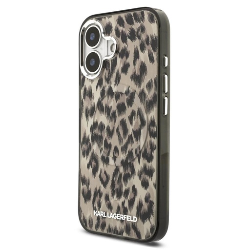 Karl Lagerfeld IML Leopard MagSafe husă iPhone 17 (Maro) - KLHMP17SHDLEOICW
