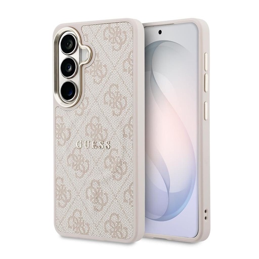 Guess PU Leather 4G Auriu Frame Magnetic husă Samsung Galaxy S26+ (Roz) - GUHMS26MP4MSEGCP