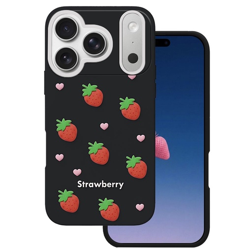 Apple iPhone 17 Pro Strawberry husă spate (Negru)