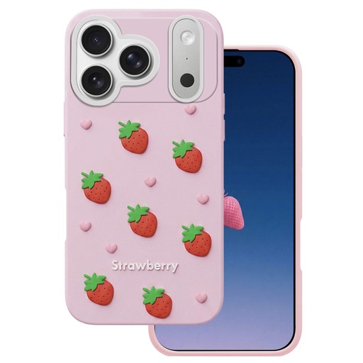 Apple iPhone 17 Pro Max Strawberry husă spate (Roz)