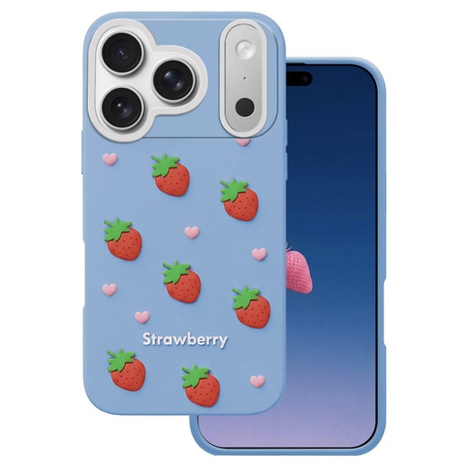 Apple iPhone 17 Pro Strawberry husă spate (Albastru)