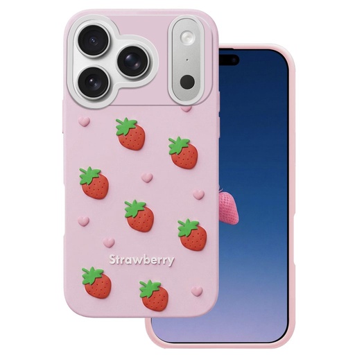 Apple iPhone 17 Pro Strawberry husă spate (Roz)