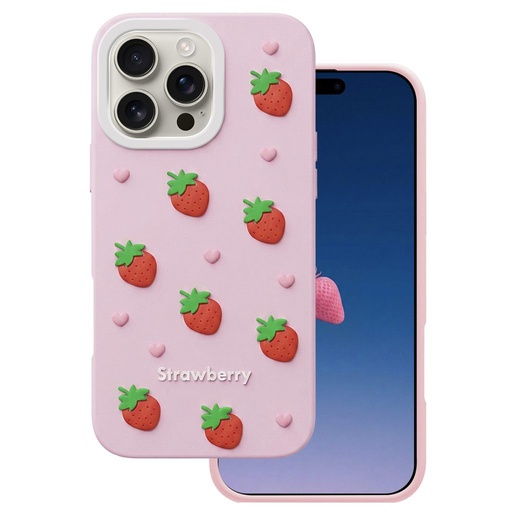 Apple iPhone 16 Pro Max Strawberry husă spate (Roz)