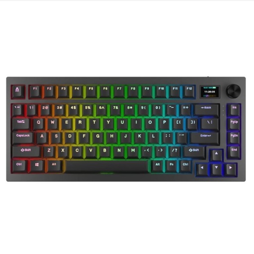 AVAX GM02 PRO 75% Gasket RGB Tri-mode mecanic tastatură (Negru) - Gateron yellow comutator, maghiar layout
