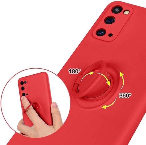 Samsung Galaxy A72 4G/A72 5G finger grip magnetic husă spate, (Roșu)