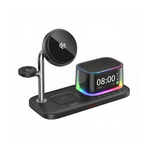 XO CX045 5-in-1 inteligent stație de încărcare (Negru) - 25W