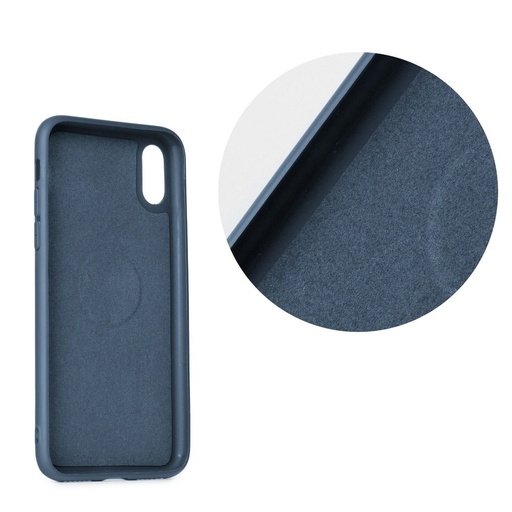 Apple iPhone 13 Mini liquid silicone magnetic suport auto compatibil husă spate (Albastru)