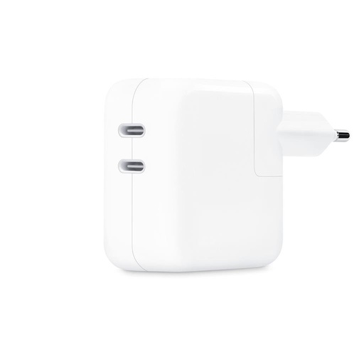 Apple duplatportos USB-C de rețea încărcător rapid (Alb) - 35W (MW2K3)