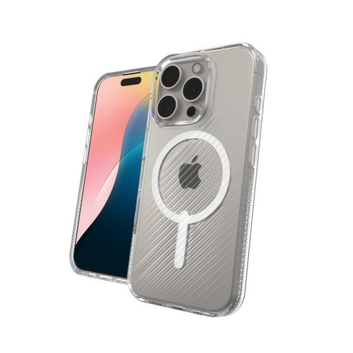 Apple iPhone 16 Pro ZAGG Luxe Snap MagSafe silicon husă spate (Transparent)