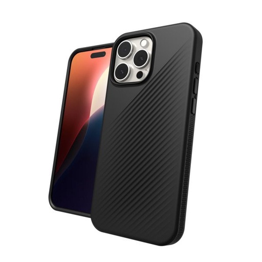 Apple iPhone 16 Pro Max ZAGG Luxe Snap MagSafe silicon husă spate (Negru)