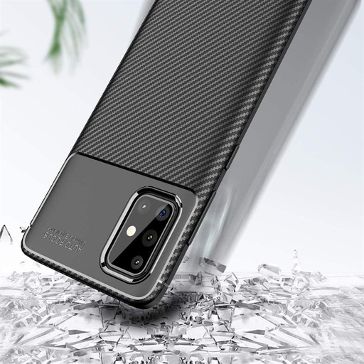 Samsung Galaxy A71 carbon fiber silicon husă spate, (Albastru)
