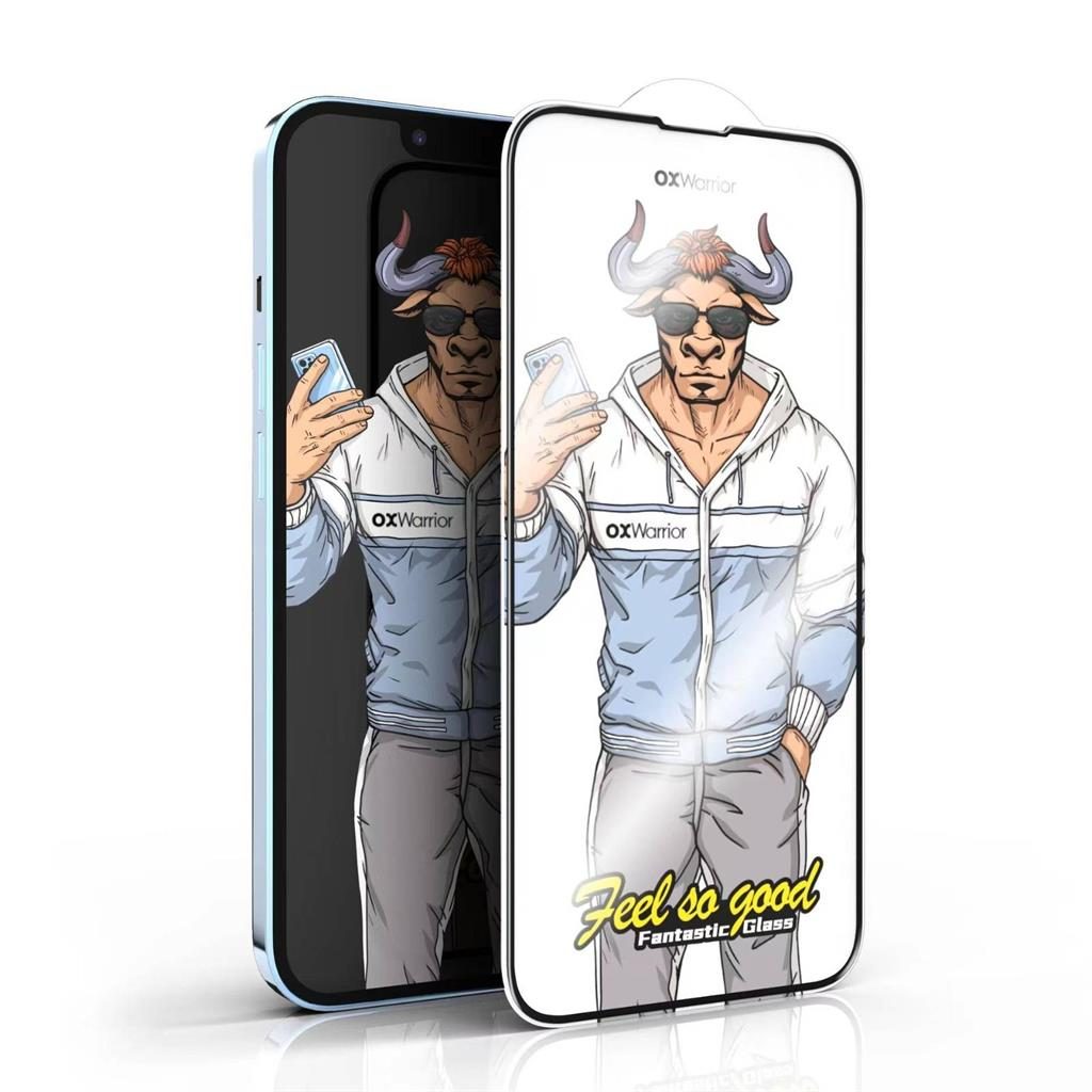 [112320110322] Xiaomi Redmi 12 OX Warrior Mr. Fashion 2.5D tempered glass clear (black frame)