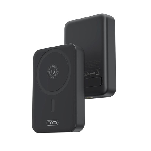 XO PR231 power bank 10000 mAh (Negru) – fără fir încărcare rapidă 15W, PD 20W, cu suport design