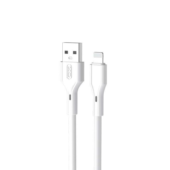 [6920680833412] XO NB230 Lightning data cable (White) – Rock Series, 2.4A