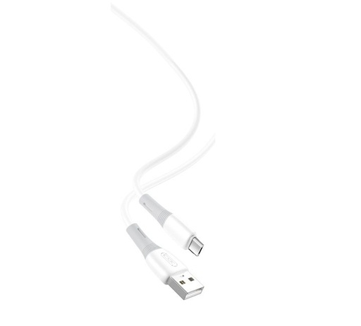 XO NB225 micro USB cablu de date (Alb) – silicon, bicolor design