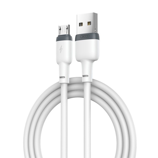 XO NB208 micro USB cablu de date (Alb) – moale silicon acoperire