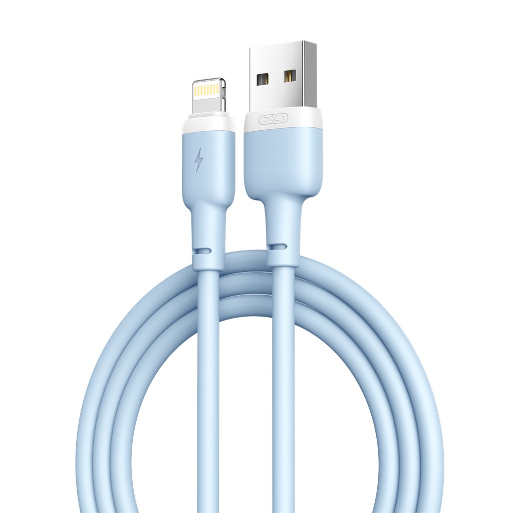 [6920680826759] XO NB208 Lightning data cable (Blue) – puha silicone coating
